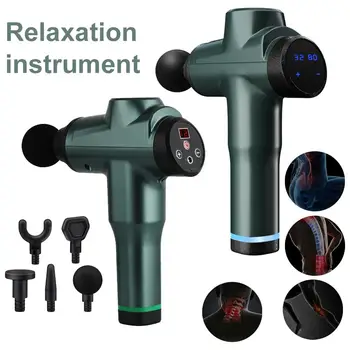 

LCD Display Massage Gun Deep Muscle Massager Muscle Pain Body Neck Massage Exercising Relaxation Slimming Shaping Pain Relief