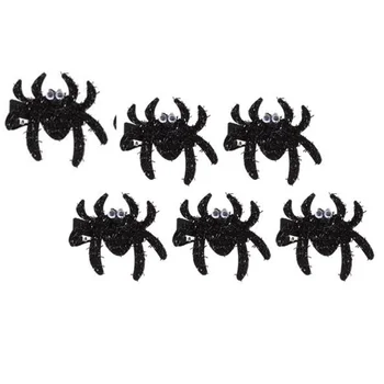 

6 pcs Spider Hairpin Headdress Children Hair Clip for Halloween Decoration