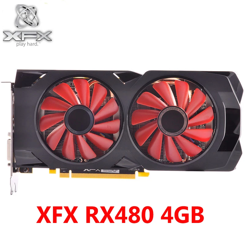 Оригинальная видеокарта XFX RX 480 4 Гб 400 бит GDDR5 RX480-4GB видеокарты для AMD серия VGA RX480 HDMI