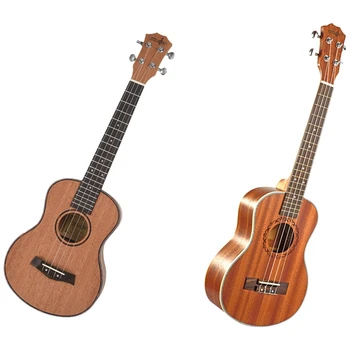 

Electric Ukulele 26 Inch Travel Guitar 4 Strings Wood Mahogany & 23 Inch Concert Ukulele Kits Mahogany 4 Strings