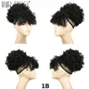High Puff Afro Kinky Curly Synthetic Ponytail With Bangs Short Chignon Hair Extension Drawstring Clip Hair For Black/White Women ► Photo 3/6