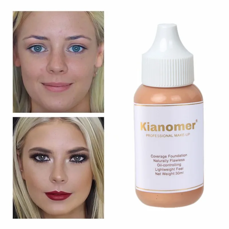 30ml Liquid Foundation Moisturizing Cover Scars Acne Marks Freckles Pores Liquid Concealer
