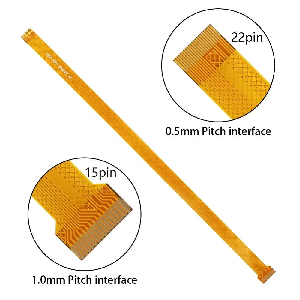 

Raspberry Pi Camera Cable FPC Cable Ribbon Flex Line 15 Pin 22 Pin for Raspberry Pi Zero or Zero W (30cm/11.81in)