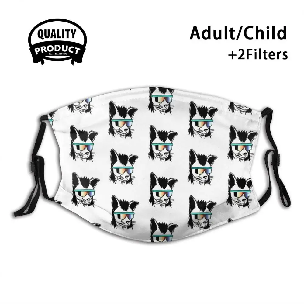 

Cool Chihuahua Dog With Mullet And Sunglasses Face Mask Washable Filter Summer Hot Sale Masks Animal Chihuahua Dog Puppy