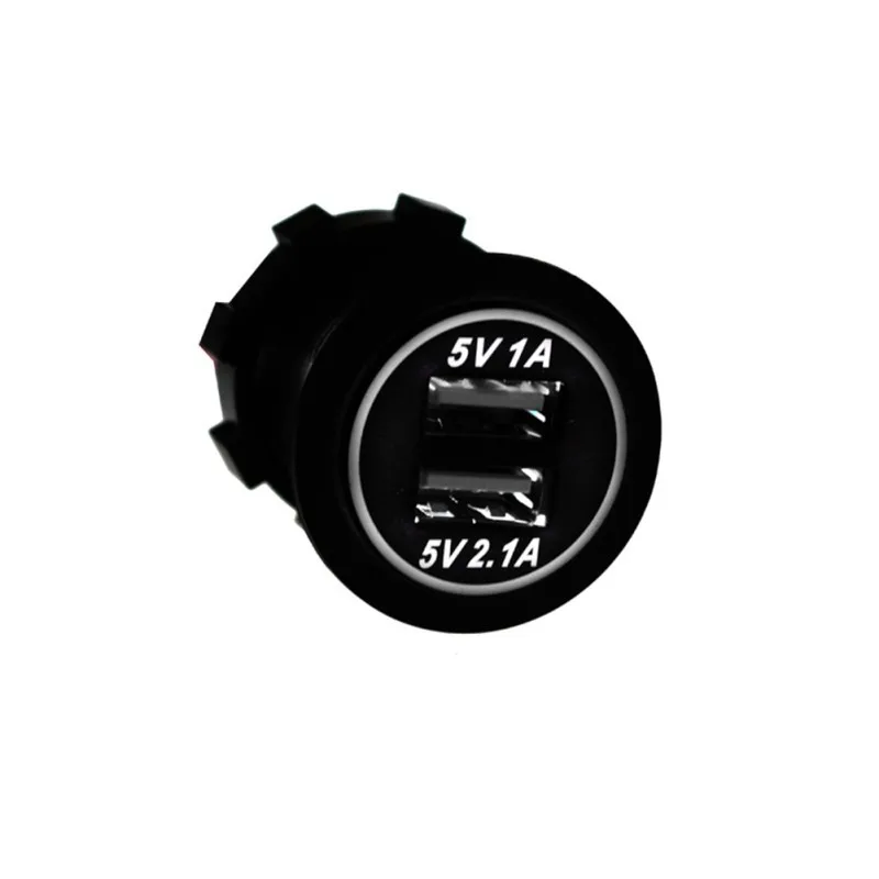 12 V-24 V 3.1A двойной USB зарядное устройство для мотоцикла Авто Грузовик ATV Лодка светодиодный двойной USB разъем крепление зарядное устройство адаптер питания