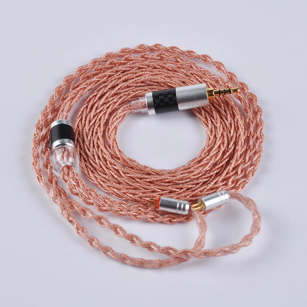HiFiHear 8 ядерный сплав с чистый Медь кабель 2,5/3,5/4,4 мм балансный кабель с MMCX/2pin разъем для ZS10 ZS6 AS10 LZ A5 A6