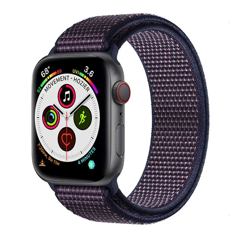 Ремешок для наручных часов Apple Watch серии 3/2/1 мягкий нейлон дышащий сменный ремешок Спортивные петли для наручных часов iwatch серии 4 5 дропшиппинг - Цвет ремешка: 2indigo
