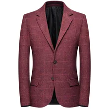 KANCOOLD мужской блейзер роскошный деловой повседневный костюм мужской костюм с пиджаком торжественное свадебное платье красивый дизайн мужской костюм Красный 86