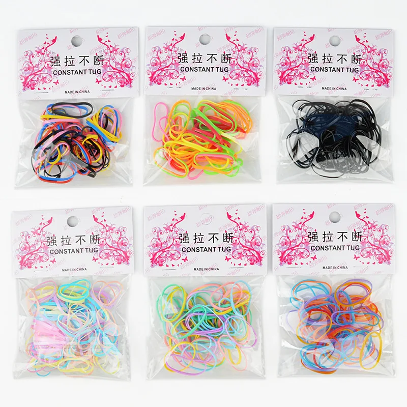 100Pcs Bag Colorful High Elasticity font b Pet b font Hair Rubber Band Dog Cat Hair