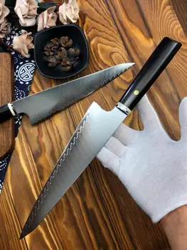 

Chef Knife Japanese Japanese vg10 master kitchen knives kiritsuke G10 handle handcraft sharp blade slicer cutlery fashion