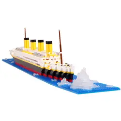 1860PCSTitanic RMS корабль 3D развивающие алмазные строительные блоки кирпичики игрушки подарок