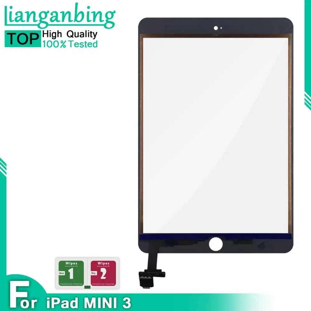 Touch Screen For iPad Mini 3 Touch Glass Screen Digitizer+ IC Conector For iPad mini 3 A1599 A1600 A1601 With/No Home Key