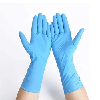 

100 pcs Blue Disposable Latex Gloves Alkali Laboratory Rubber Latex Gloves Restaurant Kitchen Household Cleaning Products