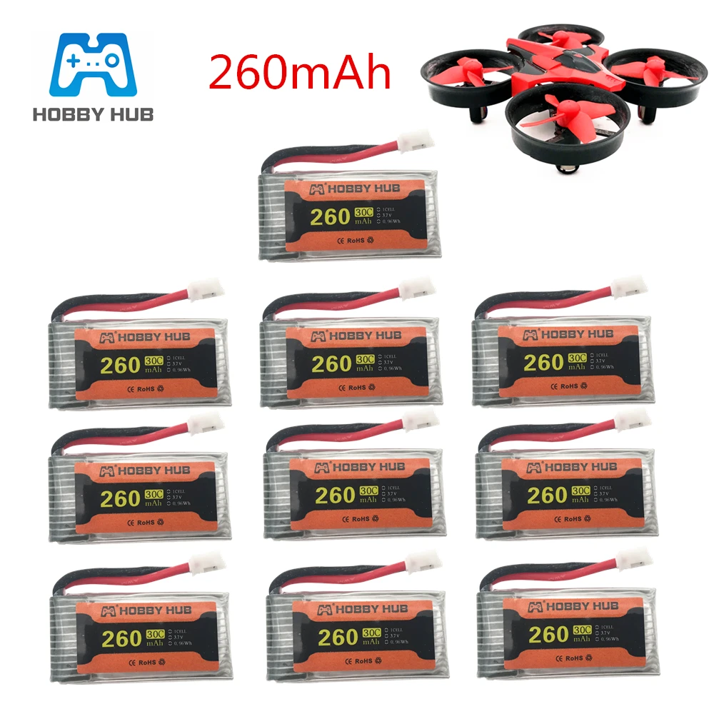 Батарея для JJRC H36 батарея 3,7 V 260mAh для E010 E011 E012 E013 Furibee F36 RC Квадрокоптер части 3,7 v Lipo батарея