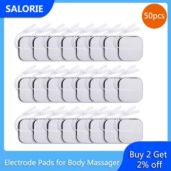 

50 Pcs Tens Electrode Pads Tens Unit Replacement Pads Nerve Stimulator Self Adhesive Patch for Digital Therapy Machine Massager