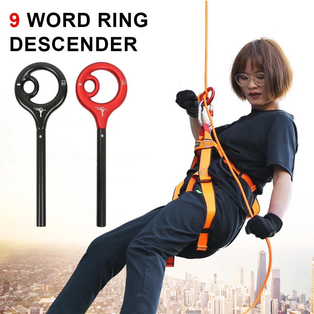 

Rock Climbing 9-Shaped Eight-Ring Rigging Downhill Carabiner Protection Rope Outdoor Rock Climbing High Altitude Downhill Kit
