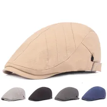 Модный крутой осенний мужской Берет шапочка джентльмен стиль хлопок берет для новорожденного мягкий сплошной цвет плоский берет регулируемые кепки