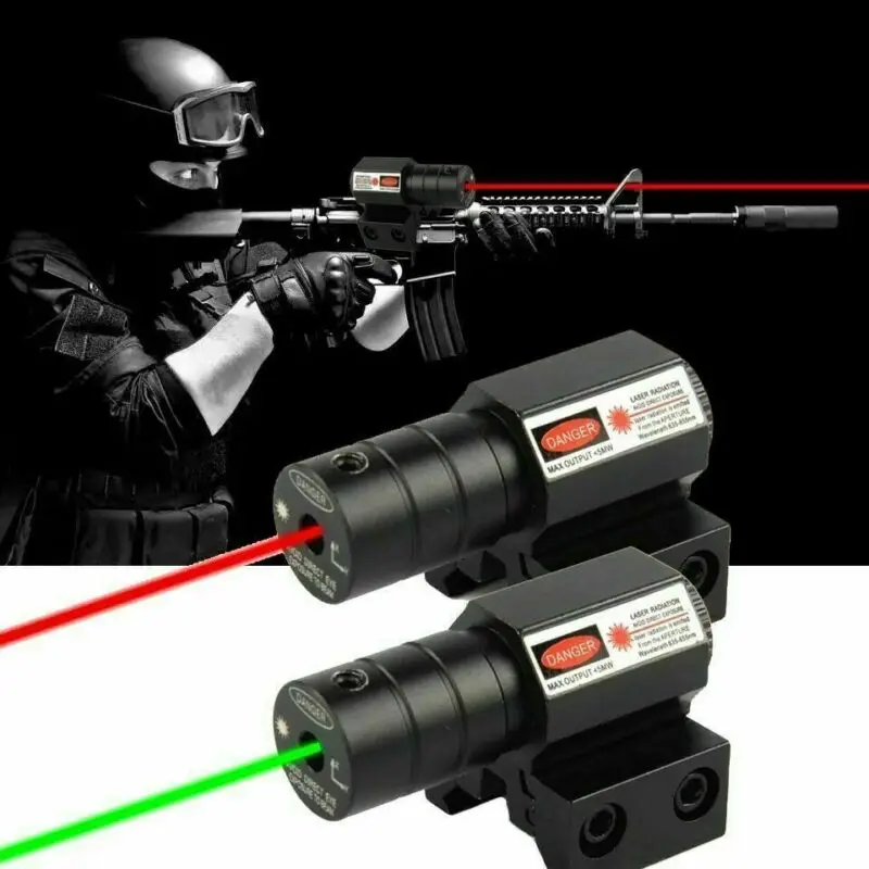 

Tactical Red/Green Dot Laser Sight Scope Adjustable For 11mm/21mm Weaver Picatinny Mount Gun Rifle Pistol Airsoft Riflescope