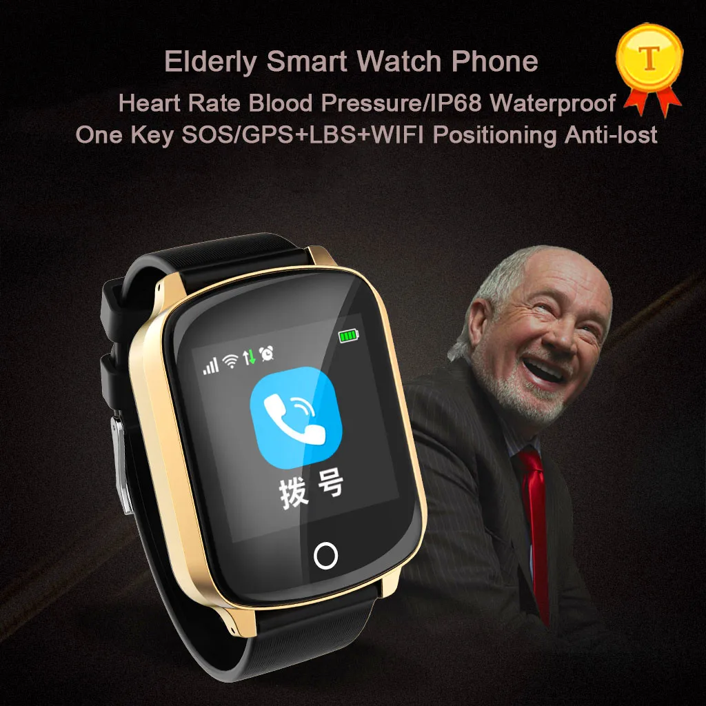 Смарт часы Elder для пожилых людей с gps треком голосовым чатом SOS падением
