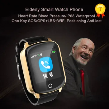 

Elder smart watch Old Man Smartwatch Heart Rate GPS Track Watch Voice chat SOS Fall-down Alarm Clock IP68 Waterproof PK D99 D100