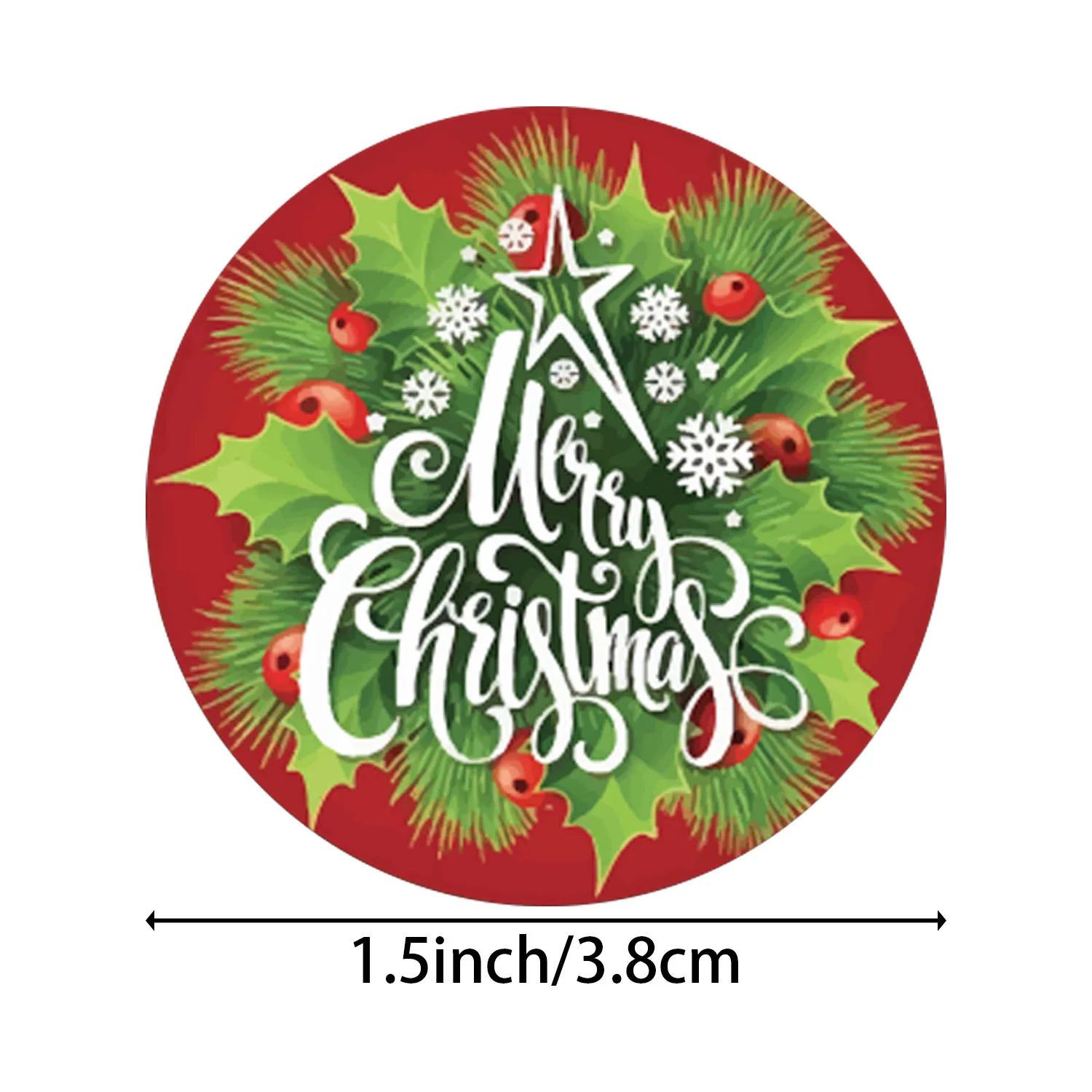 50–500 Stück 6 Designs Aufkleber Schneeflocke Weihnachten Etikett Geschenkbox Dekoration Aufkleber Frohe Weihnachten Tag Tier Aufkleber Papier – Detail 24