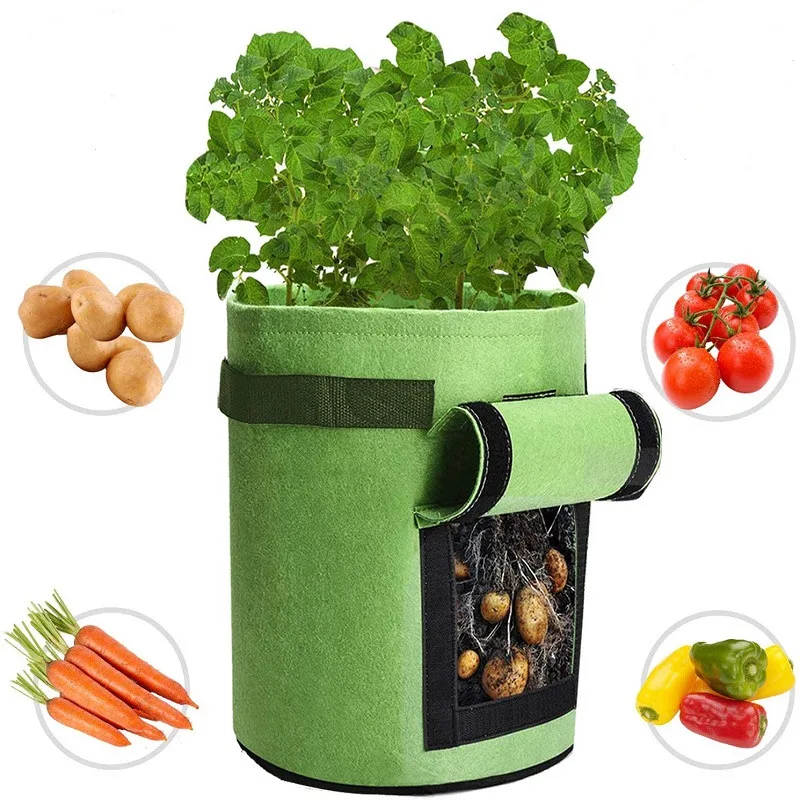 

Plant Grow Bags Home Garden Potato Tomato Pot Greenhouse Vegetable Gardening Thicken Vegetable Pot Planting Grow Bag Garden Tool