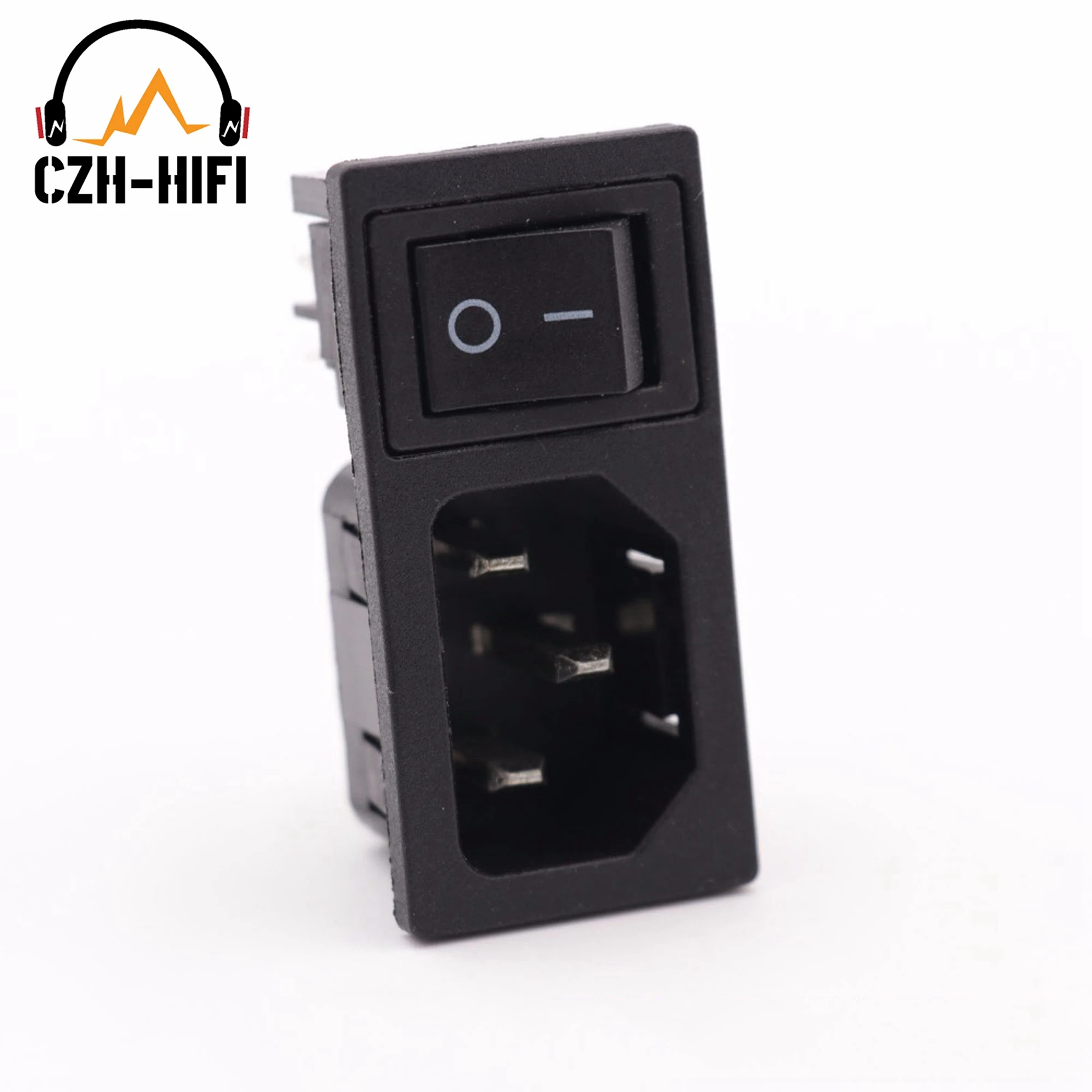 IEC 320 C14 Power Socket AC Power Cord Inlet Jack Receptacle Connector With ON OFF Rocker Switch 250V 10A CCC CE TUV DIY 1PC