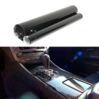 

6D Glossy Carbon Fiber Style PVC Wrap Vinyl Decal Film Sticker Car Air Release Wraps Stylish Interior Mouldings