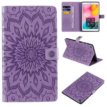 

For Samsung Galaxy Tab A 8.0 SM-T295 T290 Case Mysterious Sunflower Painted PU Leather Folio Card Holder Kickstand Cover Capinha