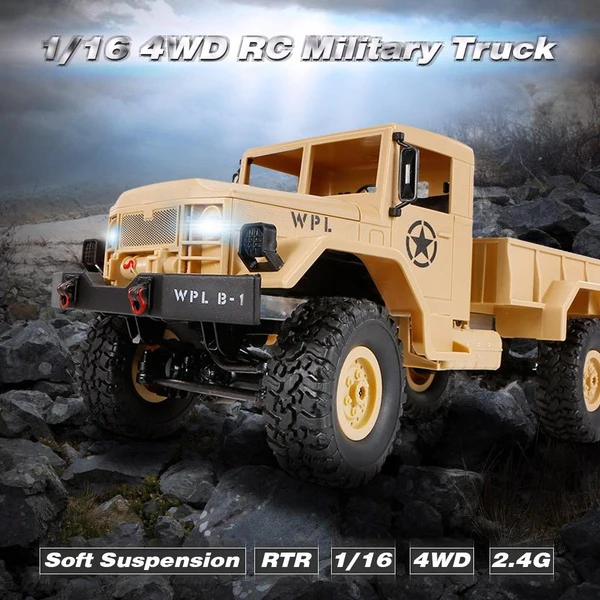 1/16 2,4G 4WD внедорожник RC Грузовик Рок Гусеничный автомобиль с двумя батареями