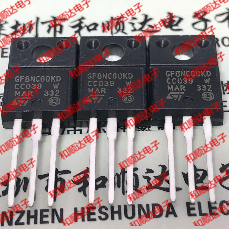 5 предметов в партии, GF8NC60KD STGF8NC60KD TO-220F IBGT 600V 8A TO220F