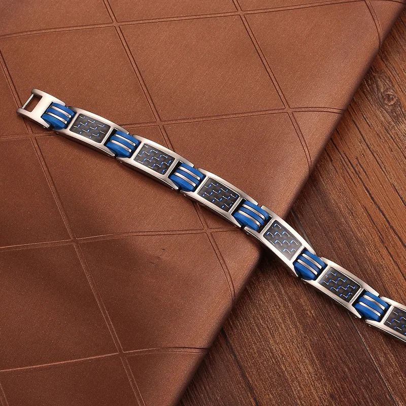 Oktrendy Titanium Health Magnetic Bracelet Blue Color Luxury Bangles & Bracelets Friendship Charge Bracelets Therapy Jewelry