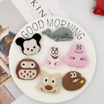 

10PCS/Lot cartoon sweet dolls Padded Applique Crafts for Children Headwear Hair clip Accessorie and Garment Accesories