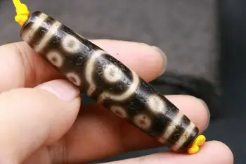 

Rare Pattern Magic Tibetan Top Old Agate 15 Eye dZi Bead Amulet Pendant 68MM $$$ Talisman LKbrother