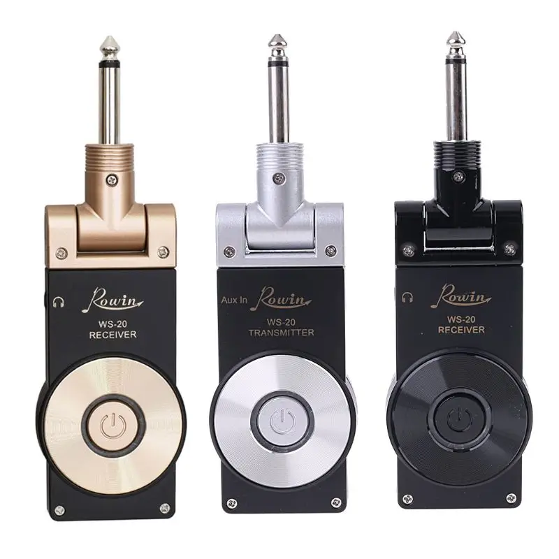

Rowin WS-20 2.4G Wireless Guitar System Rechargeable Lithium Battery Transmitter Receiver 30 Meters Transmission Range 3 colors
