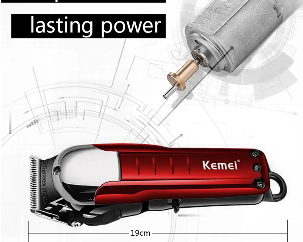 KEMEI машинка для стрижки волос профессиональная машинка для стрижки волос для мужчин электрический триммер с ЖК-дисплеем машинка для стрижки волос 5