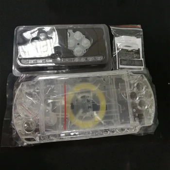 

For PSP3000 PSP 1000 2000 3000 Shell Game Console replacement full housing cover case with buttons kit Clear Transparent Color