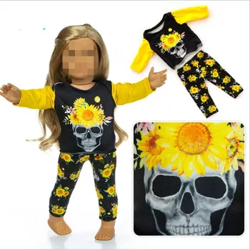 

Fit 18 inch 40cm-43cm Doll Clothes Accessories Born New Baby Skeleton and Ghost Halloween Christmas Gift For Baby Birthday Gift