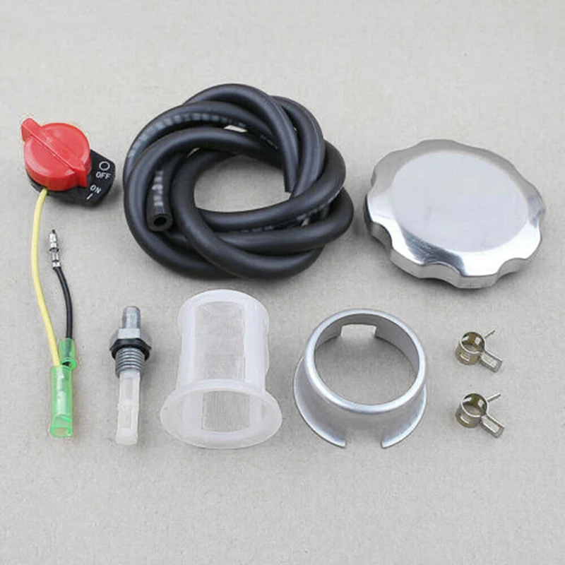 Fuel Gas Tank Cap Switch Parts Kit chainsaw carb repair kit carb repair kit ignition coil cap replacement Replacement For Honda GX160 GX200 GX270 GX340 GX390 Engine Generator Repair Tool Parts