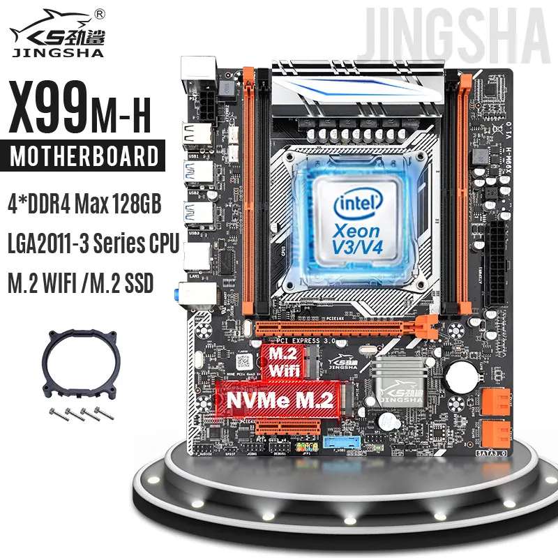 Jingsha X99 Motherboard combo placa base pc LGA 2011 3 V3 CPU M ATX