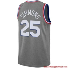 Молодежная детская баскетбольная майка Joel Embiid Бен Симмонс Jimmy Butler /19 City Edition Philadelphia
