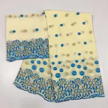 Африканская ткань хлопок getzner ткань мягкая вышивка riche высокое качество ткани материал с 5+ 2 ярдов/партия для вечерние HS02