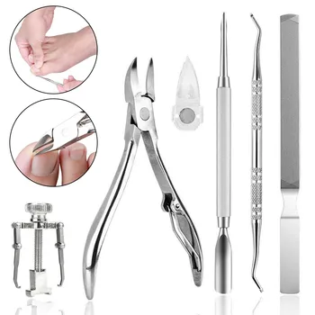 

6pcs Ingrown Toenail Tools Kit Premium Nail Treatment Foot Tool Professional Pedicure Tools Nails Nipper Foot Care Tools