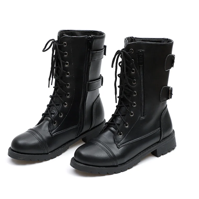 

Women Boot Can Place Small Objects Solid Wear-resistant Outdoor Martin Boots Sneakers Shoes Air Cushion Lace Up Plus Size 35-43