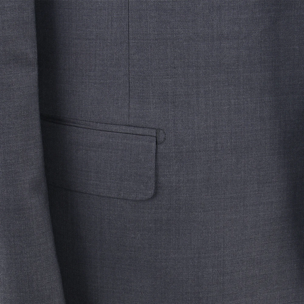 Luxury Super 120 Wool Men Suits Custom Made Suit Wool Tailor-Made Suits Gray Business Suits Bespoke Suit Wedding Tailleur Homme