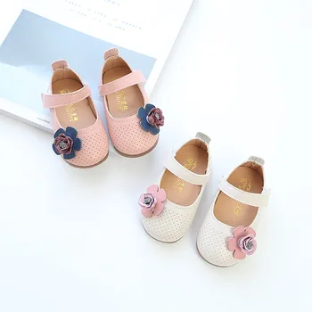 

Spring Flowers Girls Princess Leather Shoes 0-2 Years Old Children Baby Soft Bottom Toddler Shoes