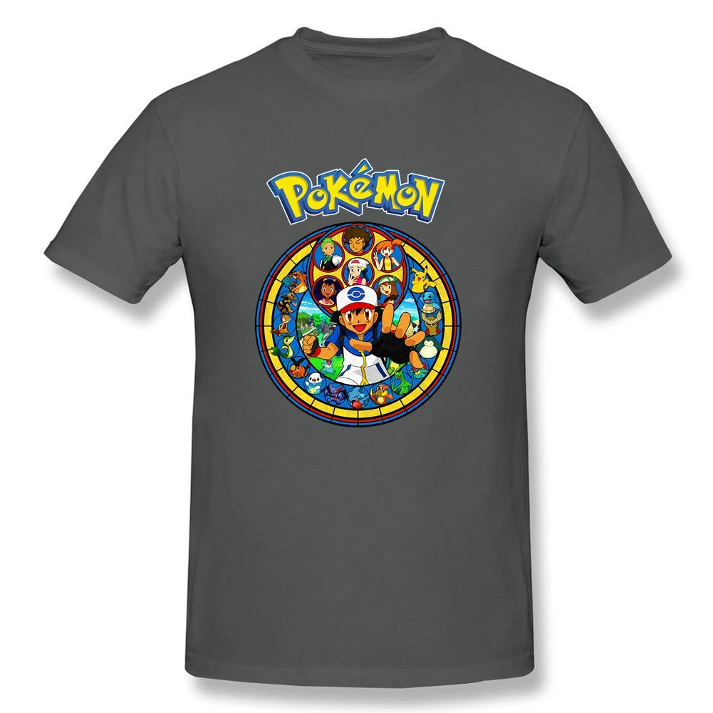 Повседневная футболка с покемоном Camiseta Masculina, мужские футболки из хлопка 3XL, футболки с коротким рукавом для подростков, футболка с мультяшным монстром