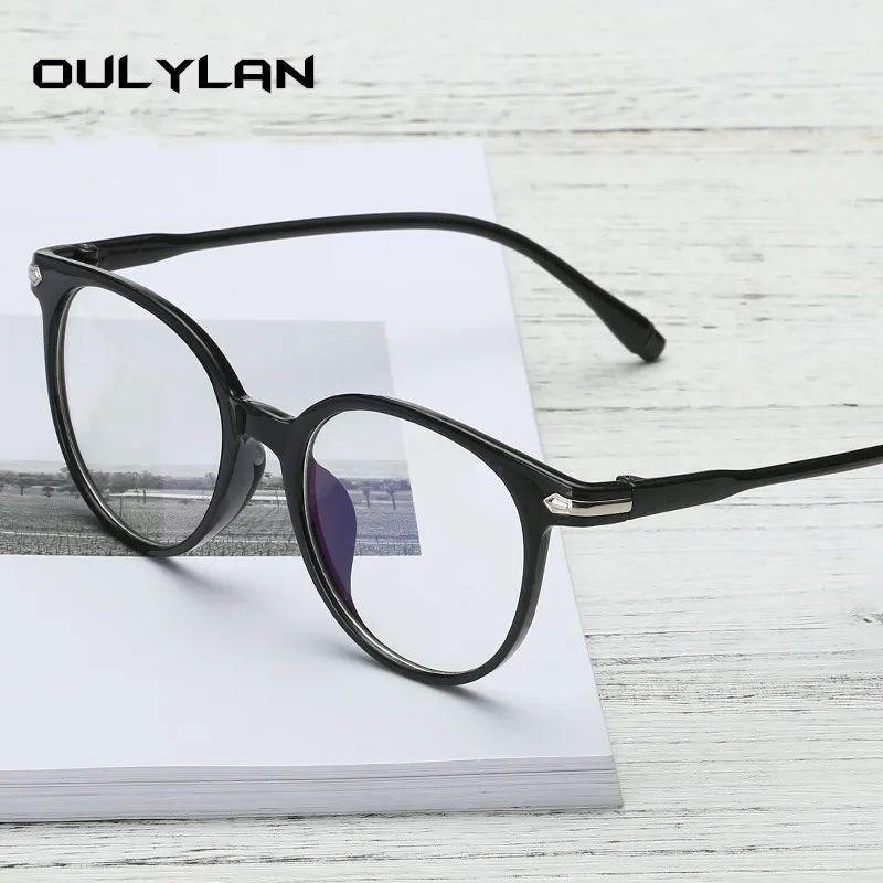 Oulylan, модные женские очки, оправа, винтажные оправы для очков, мужские, Ретро стиль, круглые, прозрачные линзы, оптические очки