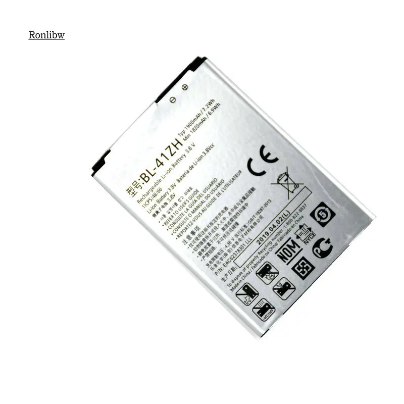 Ronlibw 1900 мА/ч BL 41ZH батарея для LG Leon H340 H345 MS345 H343 Risio C40 L50 D213N TRIBUTE 2 LS665 leon h324 Чехол