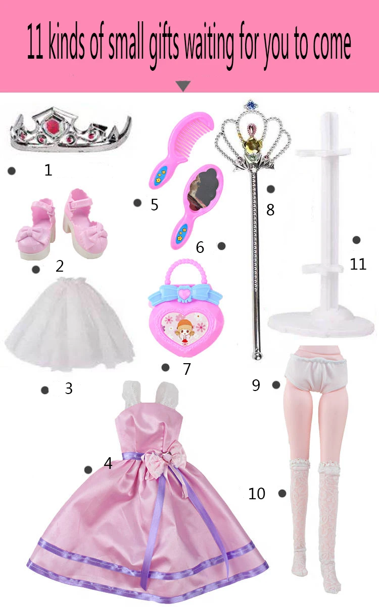 60cm Fashion Girl Dolls Large Original Handmade 1/3 Doll Full Set 18 Jointed Doll Girls Toys for Children Kids Fashion Doll